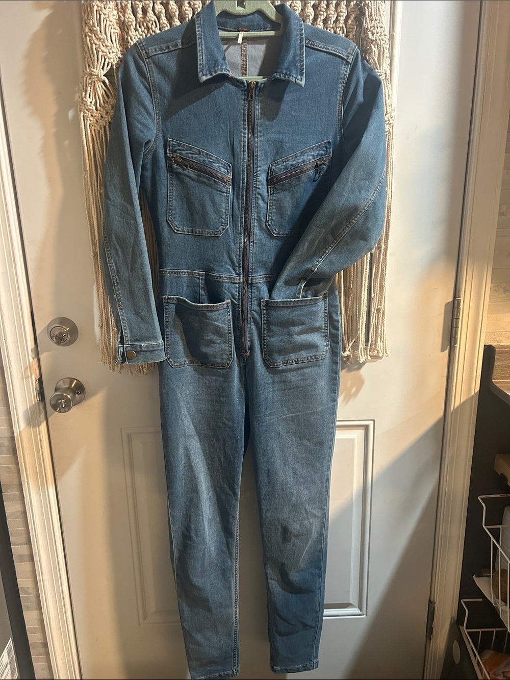 Free People Men's Denim Jumpsuit — Medium Blue